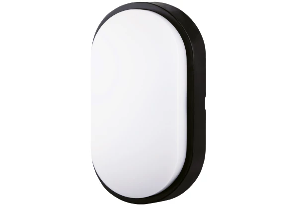 Avide Cseppálló Mennyezeti Lámpa Titania-O Ovális IP54 14W NW 4000K Fekete 100lm/W IP Védett