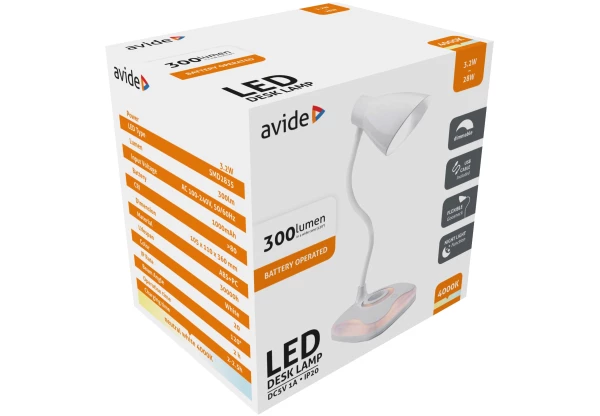 Avide LED Asztali Lámpa USB 3.2W LEDes