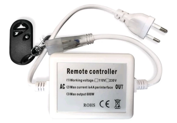 Avide LED Szalag 220V 600W Fényerőszabályzó 5050 SMD Rádiós Távirányító és Vezérlő 220V Kontrollerek