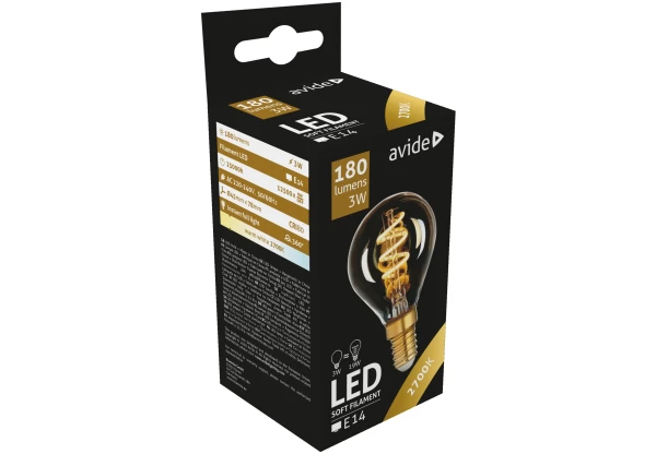 Avide LED Soft Filament Mini Globe 3W E14 EW 2700K Soft
