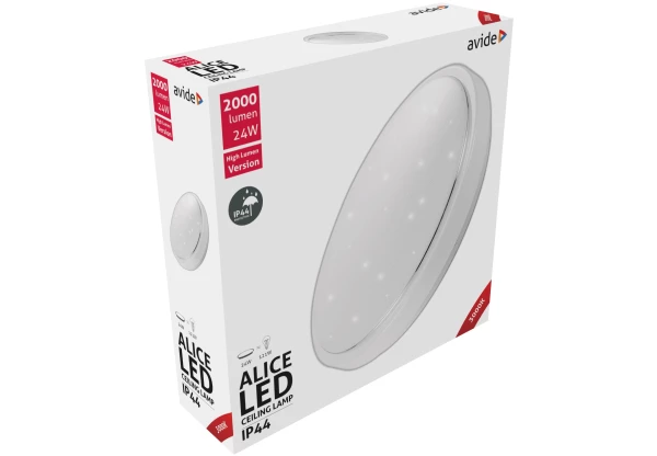 Avide LED Mennyezeti Lámpa IP44 Alice 24W 380*110mm WW 3000K 24W