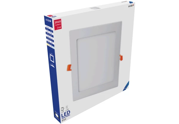 Avide LED Beépíthető Négyzetes Mennyezeti Lámpa ALU 24W CW 6400K Négyzetes