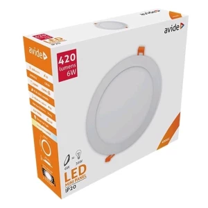 Avide LED Beépíthető Kerek Mennyezeti Lámpa ALU 6W NW 4000K Kerek