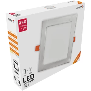 Avide LED Beépíthető Négyzetes Mennyezeti Lámpa ALU 12W NW 4000K Négyzetes
