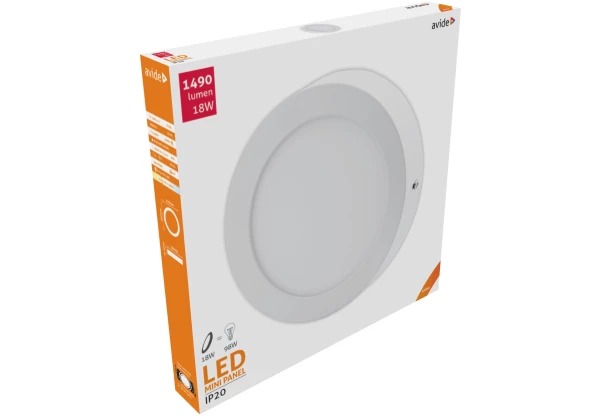 Avide LED Falra Szerelhető Kerek Mennyezeti Lámpa ALU 18W NW 4000K Kerek