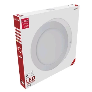 Avide LED Falra Szerelhető Kerek Mennyezeti Lámpa ALU 18W WW 3000K Kerek