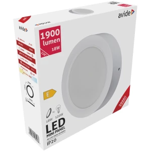 Avide LED Falra Szerelhető Kerek Mennyezeti Lámpa Műanyag 9W CW 6400K Kerek