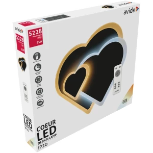 Avide Design Mennyezeti Lámpa Coeur 55W(27.5+27.5)  RF Távirányítóval Mennyezeti