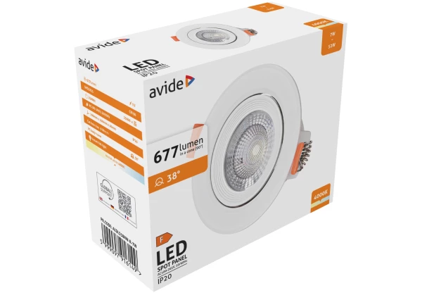 Avide LED Beépíthető Spot 38° Kerek 7W NW 4000K LED-es