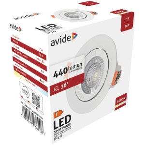 Avide LED Beépíthető Spot 38° Négyzetes 7W NW 4000K LED-es