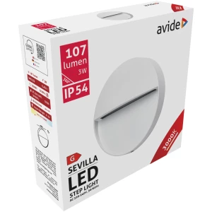 Avide kültéri lépcső lámpa Sevilla LED 3W WW IP54 110mm Lépcső lámpa