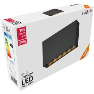 Avide kültéri fali lámpa Sydney LED 6W NW IP65 200mm Integrált LED