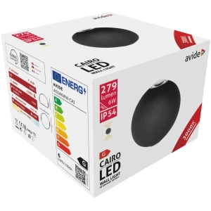 Avide kültéri fali lámpa Cairo 2 irányú LED 6W WW IP54 Integrált LED