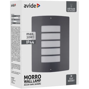 Avide kültéri fali lámpa Morro 1xE27 IP44 Antracit Betekerhető
