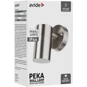 Avide kültéri fali lámpa Peka 1xGU10 IP44 Szatén Nikkel Betekerhető