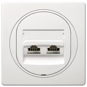 EON adatátviteli aljzat 2xRJ45 Cat 6 UTP, fehér Készre szerelt