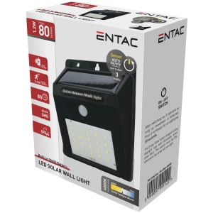 Entac Napelemes Műanyag Lámpa 1.2W SMD 3 mód PIR Fali szolár lámpa