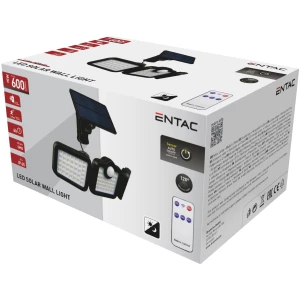 Entac Napelemes Műanyag Fali lámpa 15W SMD 3 fej levehető szolárpanel Szolár