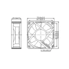 Kis műszerventilátor SAF 24V DC, 70x70x25 mm, 3500 ford/perc - Image 5