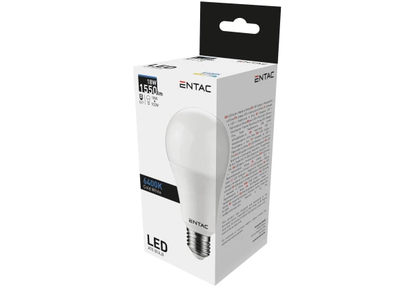 Entac LED Globe E27 18W CW 6400K Gömb