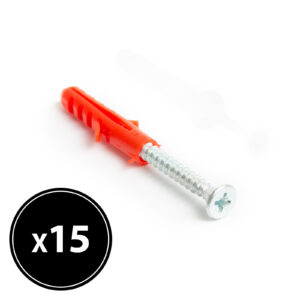 Tipli + csavar – 8 x 40 mm – 15 db / csomag  04822B Csavarok, tiplik
