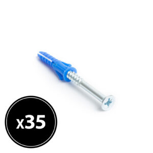 Tipli + csavar – 6 x 30 mm – 35 db / csomag  04825A Csavarok, tiplik