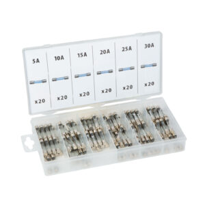 Üveg biztosíték készlet tárolódobozban – 120 db – 5-30A  05714