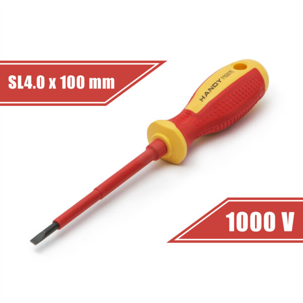 Csavarhúzó – 0,8 x 4 x 100 mm – 1000V-ig szigetelt 10562 Kézi szerszámok Csavarhúzó – 0,8 x 4 x 100 mm – 1000V-ig szigetelt 10562 Kézi szerszámok