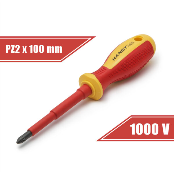 Csavarhúzó – PZ2 x 100 mm – 1000V-ig szigetelt 10572 Kézi szerszámok Csavarhúzó – PZ2 x 100 mm – 1000V-ig szigetelt 10572 Kézi szerszámok