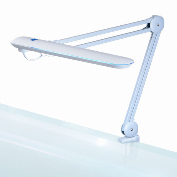 Asztali LED lámpa – dimmerelhető – fém – fehér  10801 Forrasztástechnika