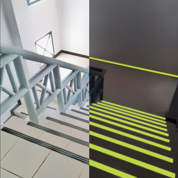 Ragasztószalag – csúszásmentes – 5 m x 25 mm – foszforeszkáló  11087D Ragasztószalagok