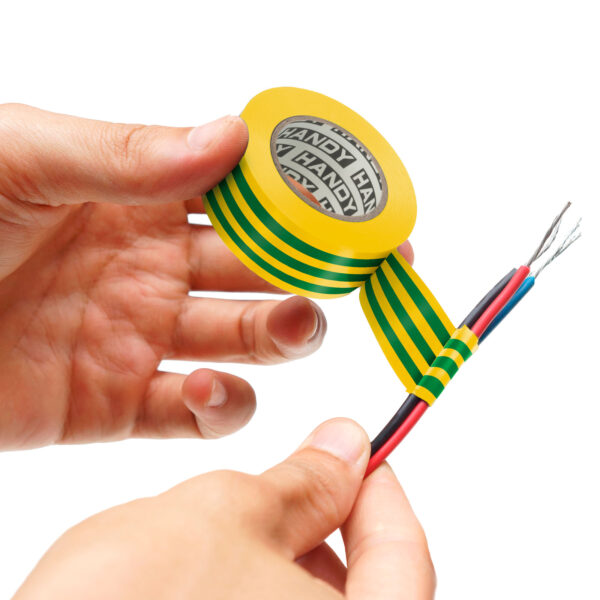 Szigetelőszalag – 19 mm · 20 m – zöld / sárga  11097X Szigetelőszalagok