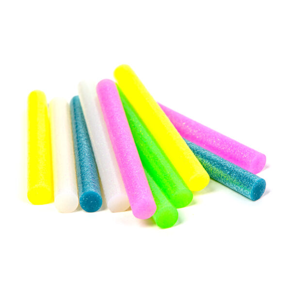 Ragasztórúd – 11 x 100 mm – Fluoreszkáló színes – 10 db / csomag  11117D Ragasztópisztolyok, rudak