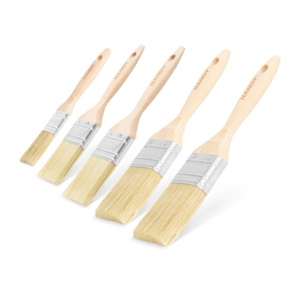Festőecset szett, fa – 5 db – 1×1″ / 2×1,5″ / 2×2″  11191C Festő eszközök