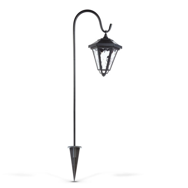 LED-es szolár lámpa – kandeláber – 80 cm – fekete – hidegfehér  11236B Kültéri világítás