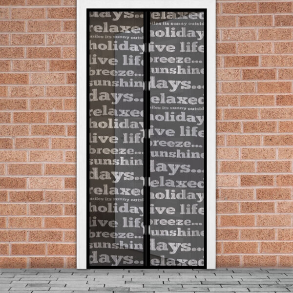 Szúnyogháló függöny ajtóra – mágneses – 100 x 210 cm – feliratos  11398B Szúnyoghálók
