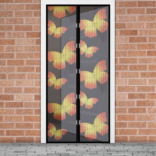 Szúnyogháló függöny ajtóra – mágneses – 100 x 210 cm – pillangós  11398C Szúnyoghálók