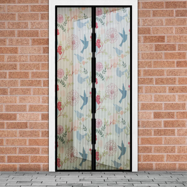 Szúnyogháló függöny ajtóra – mágneses – 100 x 210 cm – madár mintás  11398J Szúnyoghálók