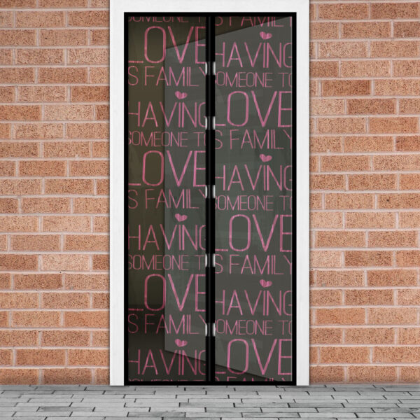 Szúnyogháló függöny ajtóra – mágneses – 100 x 210 cm – „Love”  11398M Szúnyoghálók