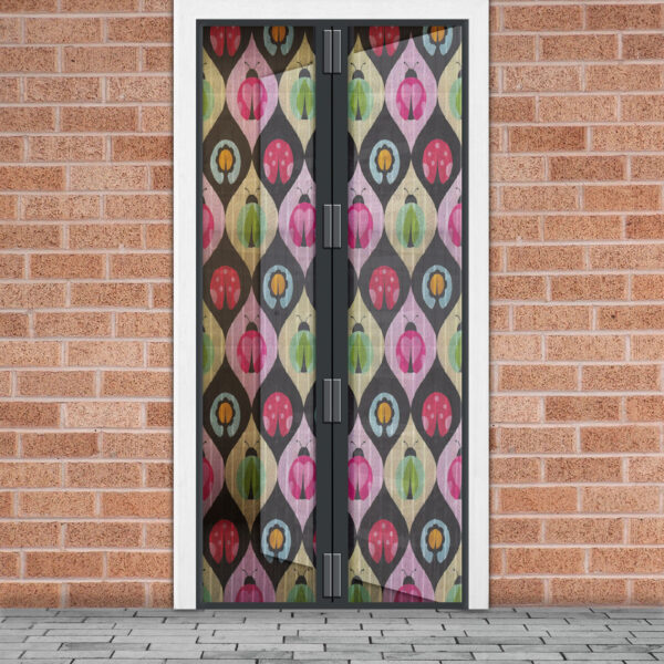 Szúnyogháló függöny ajtóra – mágneses – 100 x 210 cm – bogaras  11398R Szúnyoghálók