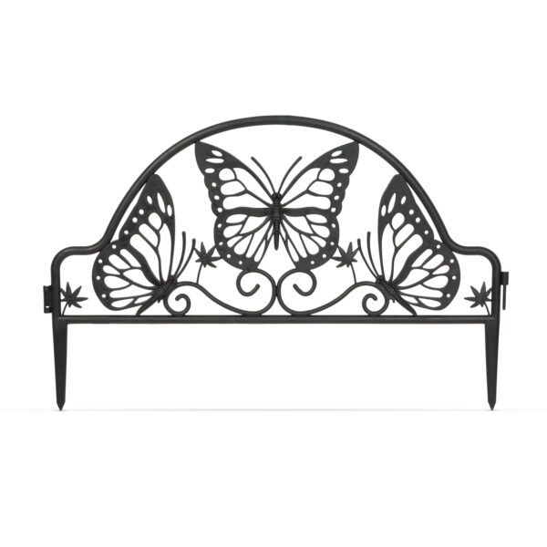 Virágágyás szegély / kerítés – 48 x 31 cm – fekete  11464BK Kerítések