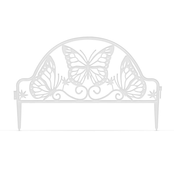 Virágágyás szegély / kerítés – 48 x 31 cm – fehér  11464WH Kerítések