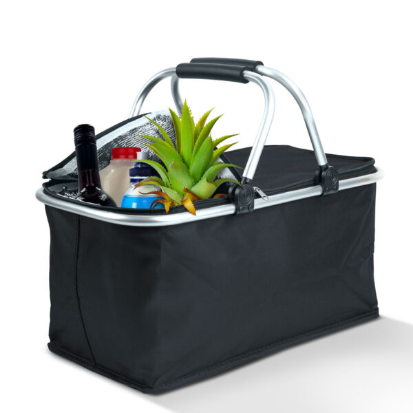 Thermo összecsukható bevásárlókosár – 49 x 28 x 25 cm – 21 L – fekete  11549A Grillezés