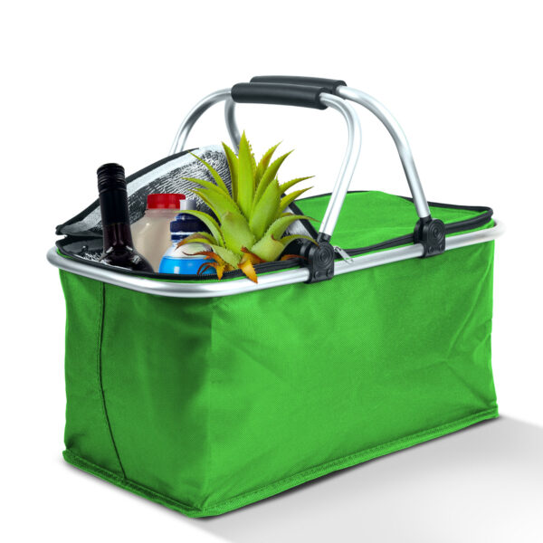 Thermo összecsukható bevásárlókosár – 49 x 28 x 25 cm – 21 L – zöld  11549B Grillezés