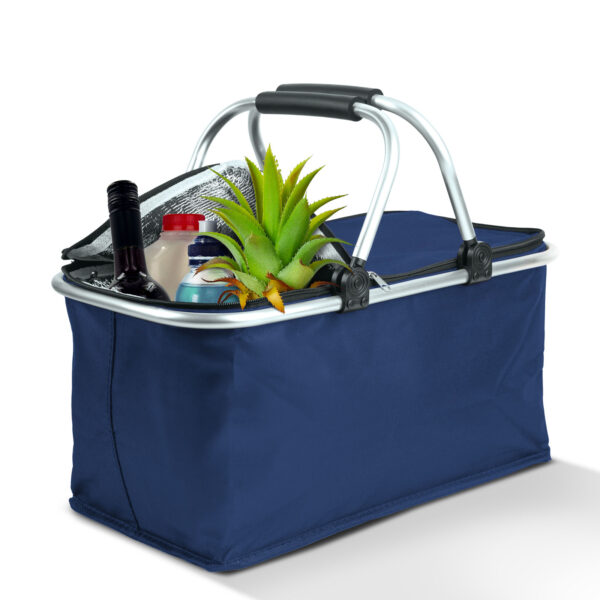 Thermo összecsukható bevásárlókosár – 49 x 28 x 25 cm – 21 L – kék  11549D Grillezés