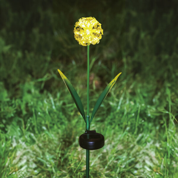 Leszúrható szolár virág – hortenzia – 2 féle – 25 melegfehér LED – 13 x 7 x 65 cm  11738 Kültéri világítás