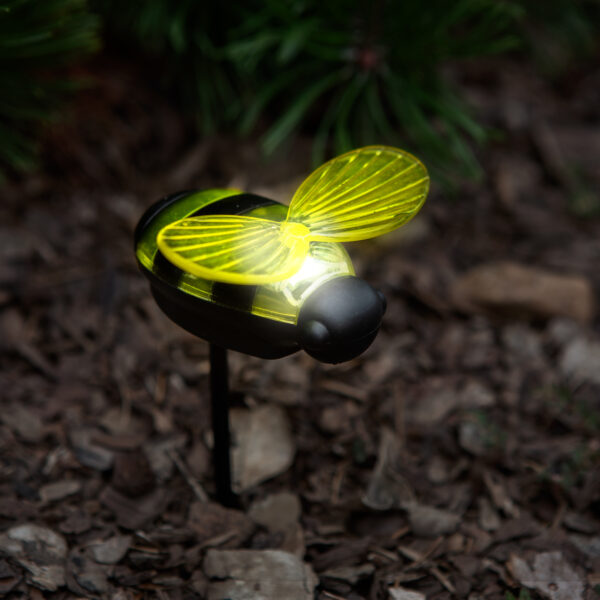 Leszúrható szolár lámpa – méhecske – 8 x 7,5 x 14,5 cm – Fehér LED  11752 Szolár