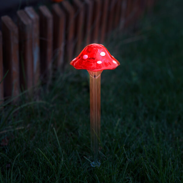 Leszúrható szolár gomba – 33,5 cm – 1 hidegfehér LED  11765 Szolárok