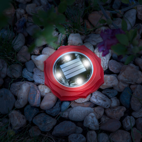 LED-es leszúrható szolár lámpa – piros – hidegfehér – 11,5 x 2,3 cm  11767A Szolárok