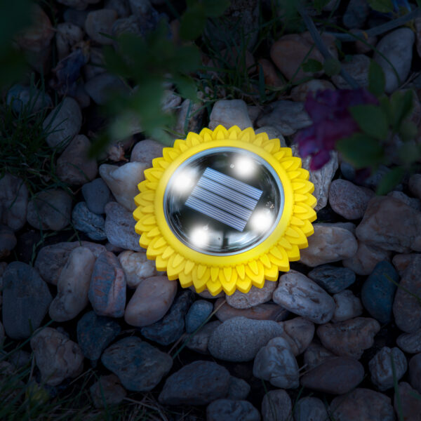 LED-es leszúrható szolár lámpa – sárga – hidegfehér – 11,5 x 2,3 cm  11767B Szolárok